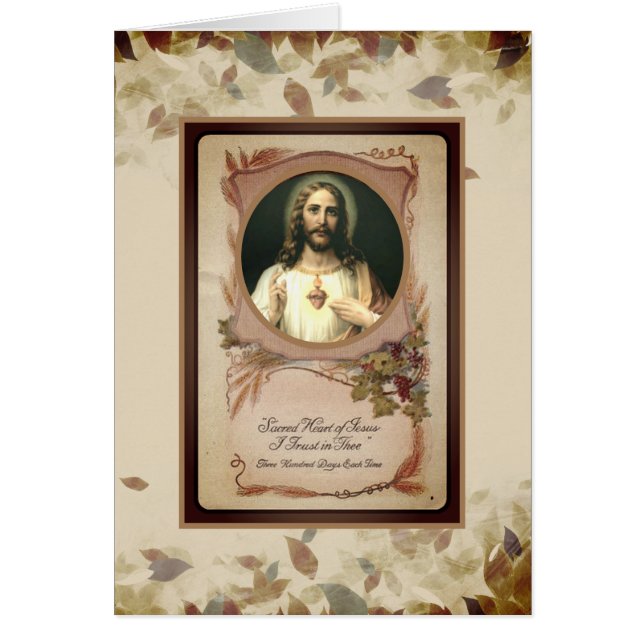 Herfst Autumn Leaves Sacred Heart van Jezus (Voorkant)