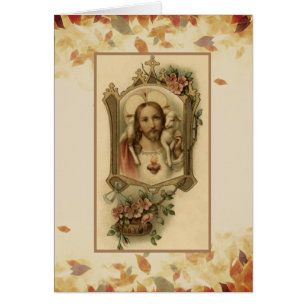 Herfst Autumn Leaves Sacred Heart van Jezus