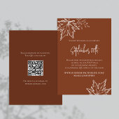 Herfst Autumn Leaves Wedding QR Code RSVP
