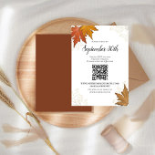 Herfst Autumn Leaves Wedding RSVP QR-code