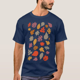 Herfst Autumn Maple laat Retrostijl achter Dank T-shirt