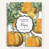 Herfst Autumn pompoenen Vrijgezellenfeest Recipe Notitieboek (Voorkant)