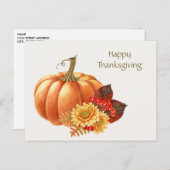 Herfst Autumn Pumpkin Briefkaart (Voorkant / Achterkant)