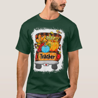 Herfst Autumn Pumpkin Truck Thankful Teacher Thank T-shirt