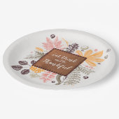 Herfst Autumn Thanksgiving Papieren Bordje (Gekanteld)