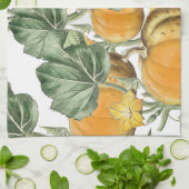 Herfst Autumn Waterverf  pompoenen Theedoek (Gevouwen)