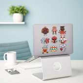 🍂 Herfst Avonturen Stickerboek Sticker (Laptop op bureau)