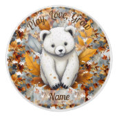 Herfst Baby Beer Keramische Knop (Voorkant)