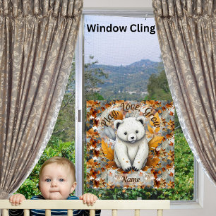 Herfst Baby Beer Raamsticker