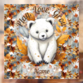 Herfst Baby Beer Raamsticker (Vel 2)