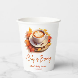 Herfst Baby borrelt koffie Baby Shower Papieren Bekers