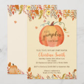 Herfst baby douche uitnodigingen - een beetje pomp (Voorkant / Achterkant)