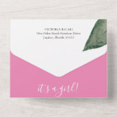 Herfst Baby Douche Uitnodigingen Meisje (Achterkant)