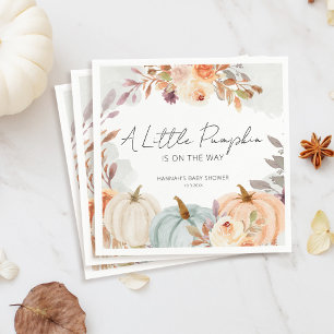 Herfst Baby shower A Little Pumpkin Servet