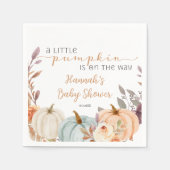 Herfst Baby shower A Little Pumpkin Servet (Voorkant)