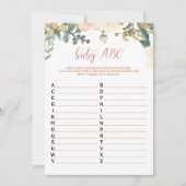 Herfst Baby shower Baby ABC Game Kaart (Voorkant)