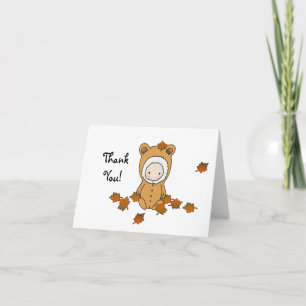 Herfst Baby Shower Bedankkaart