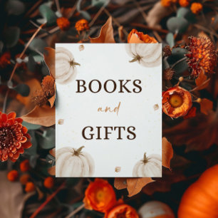 Herfst Baby shower boeken en geschenken teken Poster