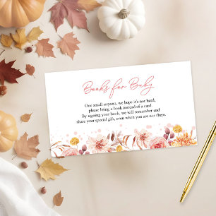 Herfst baby shower boeken voor baby bijgevoegde ka informatiekaartje