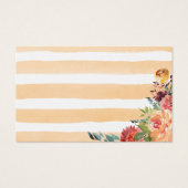 Herfst baby shower Book Request Pumpkin Floral Visitekaartje (Achterkant)