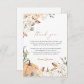 Herfst Baby shower Dank u Behuizing kaart (Voorkant / Achterkant)