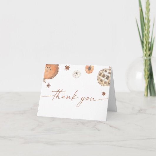 Herfst Baby shower Dank u kaart, kleine schattige  Bedankkaart (Voorkant)