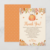 Herfst Baby shower Dank u wel kaarten (Voorkant / Achterkant)