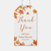 Herfst Baby Shower Dankjewel Cadeaulabel (Voorkant)
