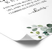 Herfst Baby shower Greenery Mimosa Bar Sign Poster (Hoek)