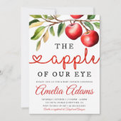 Herfst Baby shower Invitation, Appel van onze Oog Kaart (Voorkant)