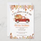 Herfst Baby Shower Invitting Little Pumpkin Kaart (Voorkant)