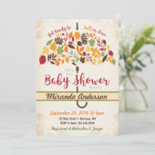 Herfst Baby shower Kaart (Staand voorkant)