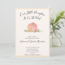 Herfst Baby shower Little Pumpkin thema