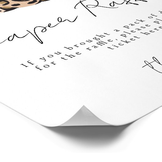 Herfst Baby shower Luier Raffle Poster (Hoek)