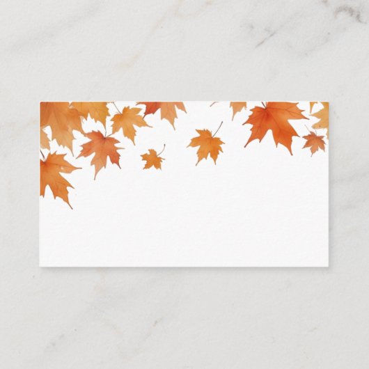 Herfst Baby shower Luier Raffle Ticket Informatiekaartje (Achterkant)