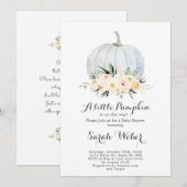 Herfst baby shower meisje pompoen kaart (Voorkant / Achterkant)