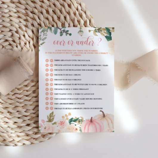 Herfst Baby shower over of onder spel Kaart