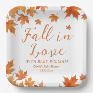 Herfst Baby shower Papieren Bordje
