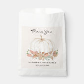 Herfst Baby shower pompoen Bedankzakje (Voorkant)