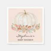 Herfst Baby shower pompoen Servet (Voorkant)
