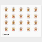 Herfst Baby Shower Ronde Sticker (Vel)