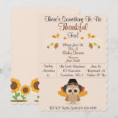 Herfst Baby shower (Thankful) Kaart (Voorkant / Achterkant)