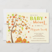 Herfst Baby shower Uitnodiging/Herfst Uitnodiging (Voorkant)