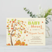 Herfst Baby shower Uitnodiging/Herfst Uitnodiging (Staand voorkant)