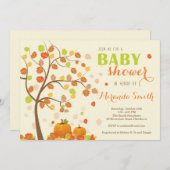 Herfst Baby shower Uitnodiging/Herfst Uitnodiging (Voorkant / Achterkant)