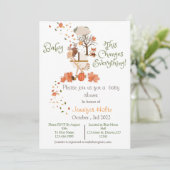 Herfst baby shower-uitnodiging kaart (Staand voorkant)