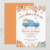 Herfst Baby Shower-uitnodigingen voor een jongen