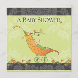 Herfst Baby shower | Vervoer met leder Kaart