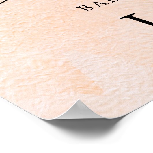 Herfst Baby Shower Welkomstposter Poster (Hoek)