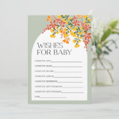 Herfst Baby shower Wensen voor Baby Advies Kaart (Staand voorkant)